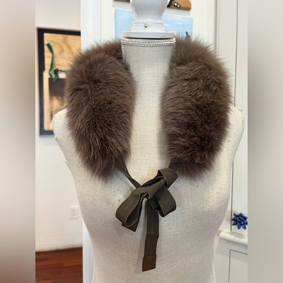 MaxMara Brown Fur Scarf